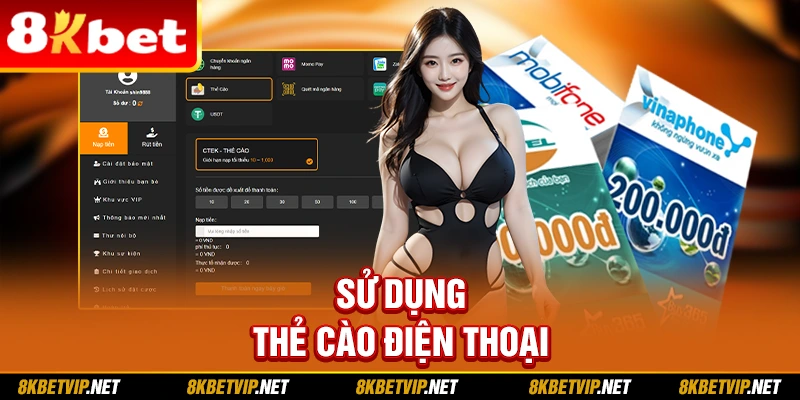 Sử dụng thẻ cào điện thoại